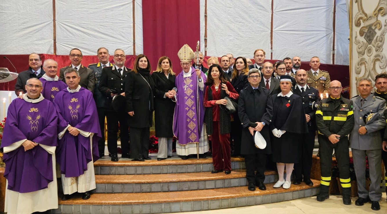 Caltanissetta, celebrata la Santa Messa di Natale dedicata alle Forze di Polizia e Militari