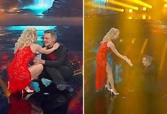 Ballando con le stelle, Beppe Convertini torna in pista e… cade