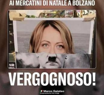Bolzano, Galateo (FdI): “Fotomontaggio Meloni-Hitler ai mercatini Natale, inaccettabile”