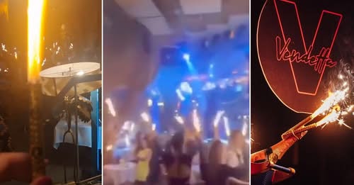 In un locale di Madrid sfiorata strage come a Crans-Montana: candele scintillanti e fuochi d’artificio provocano incendio, ma dipendente eroe evita la tragedia