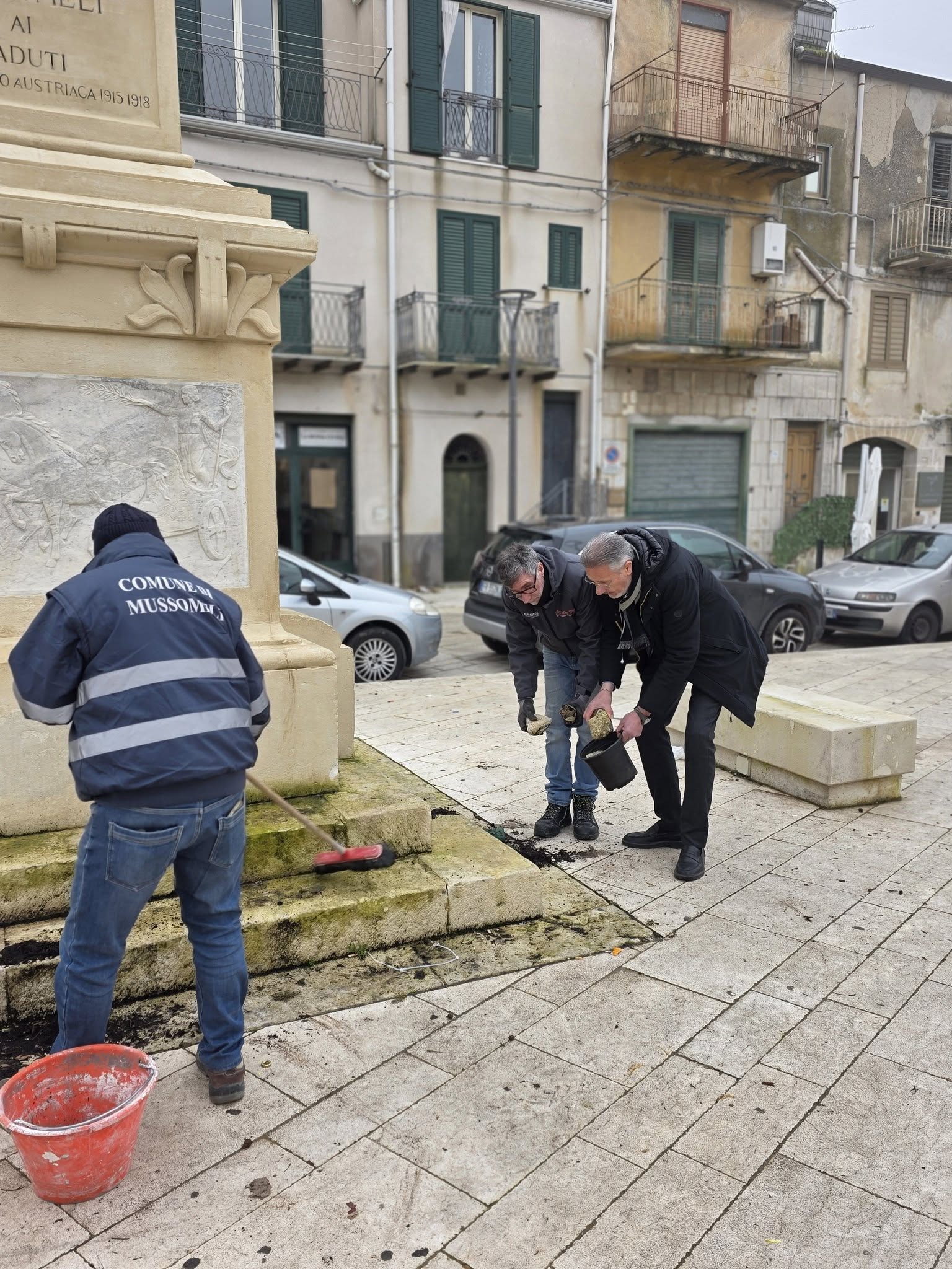 Mussomeli,  nessun atto vandalico al monumento dei Caduti ma raffiche di vento
