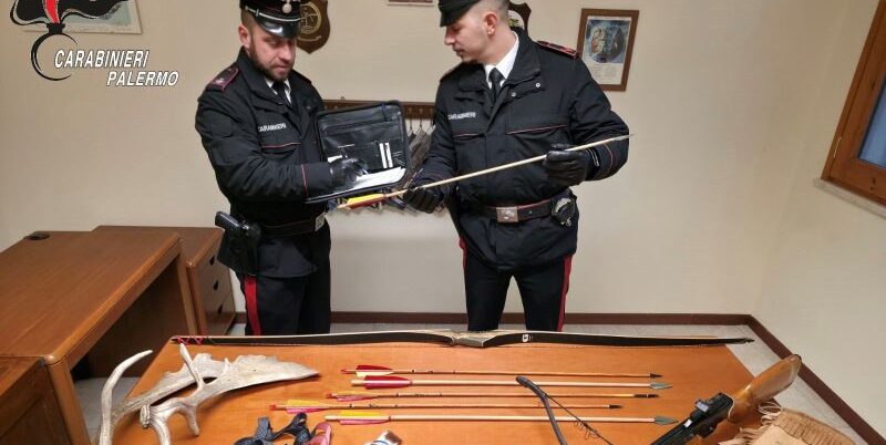 Tre bracconieri denunciati sulle Madonie: sequestrati balestra, arco e frecce