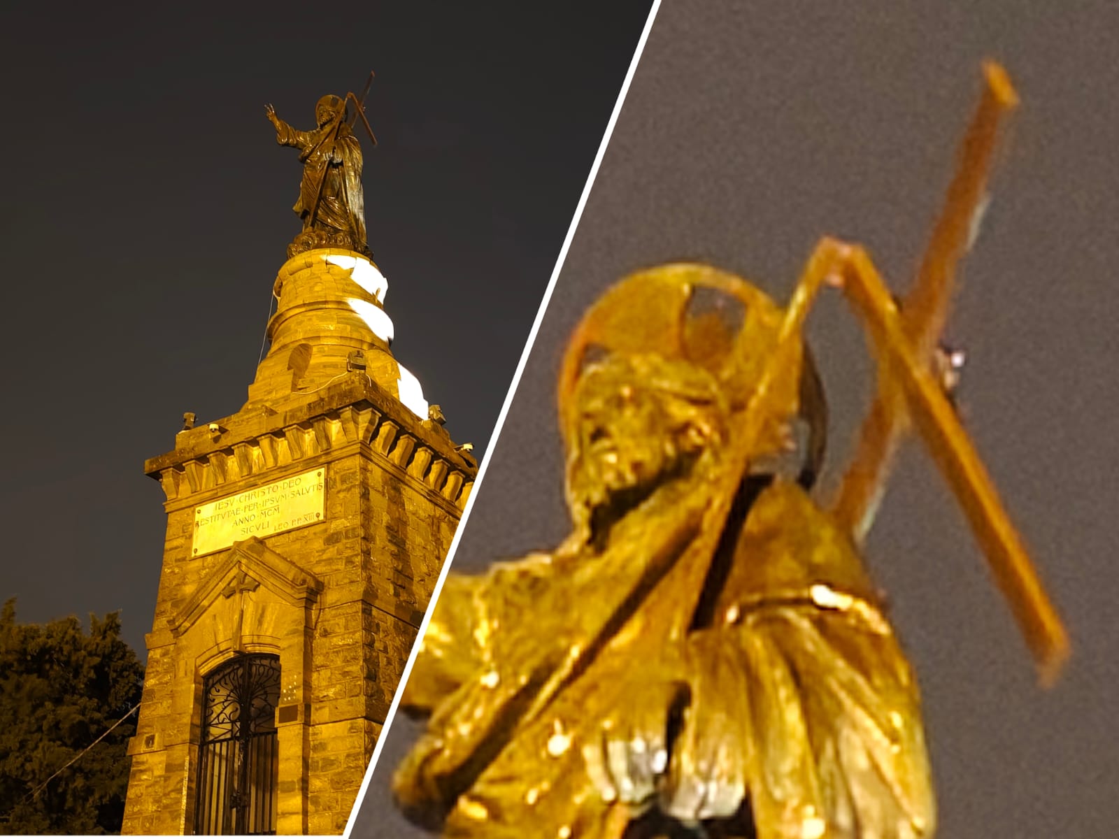 Il vento piega la croce del Redentore, ma Caltanissetta guarda avanti: allerta gialla confermata e scuole aperte