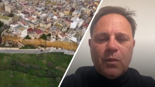Frana Niscemi, altri cedimenti e aumentato l’abbassamento del terreno. Il sindaco Conti: “Situazione drammatica”