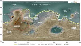 L’acqua nel passato di Marte: l’INAF pubblica la nuova mappa delle argille