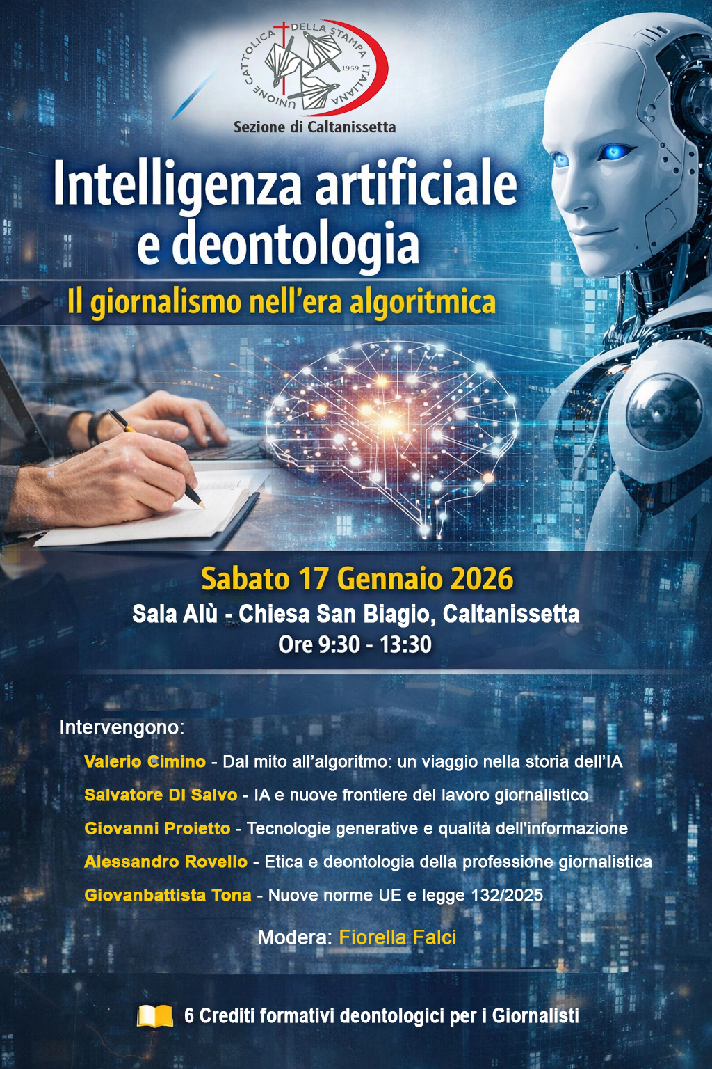 UCSI-Caltanissetta, formazione e deontologia: un convegno sull’intelligenza artificiale nel giornalismo