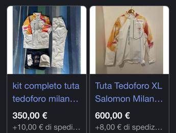Milano Cortina, le tute dei tedofori in vendita a prezzi folli su piattaforme online