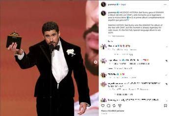 Grammy 2026, Bad Bunny Miglior Album e Billie Eilish canzone dell’Anno