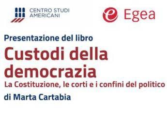 Libri, mercoledì presentazione del libro ‘Custodi della democrazia’ di Marta Cartabia