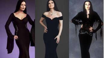 Sanremo, Laura Pausini ‘dark edition’: scende le scale e il web vede Morticia Addams
