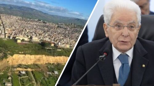 Il presidente Mattarella arrivato a Niscemi: sopralluogo nella zona rossa e incontro con gli studenti