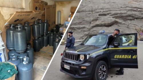 GdiF Enna, in un deposito non autorizzato trovate 53 bombole di GPL: scattano sequestro e denuncia