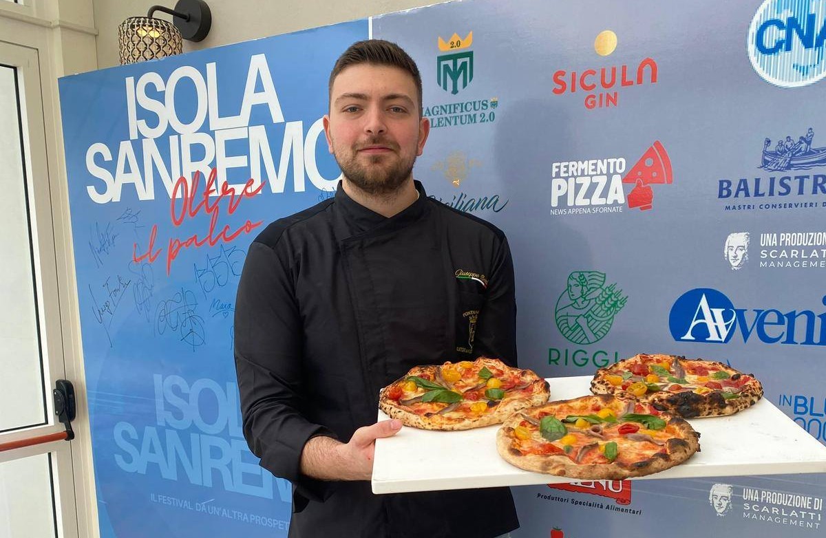 Campofranco festeggia il talento del giovane pizzaiolo Giuseppe Bordenca protagonista al 76° Festival di Sanremo