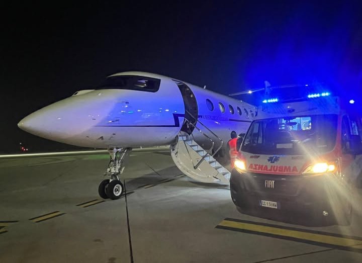 Una bimba di appena 4 mesi trasferita d’urgenza da Palermo a Roma con volo salvavita dell’Aeronautica Militare