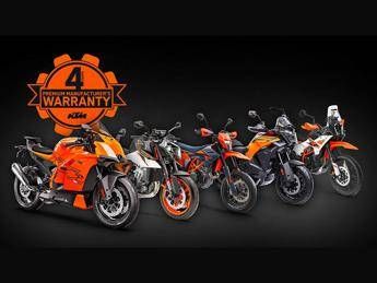 KTM estende la garanzia a quattro anni su tutta la gamma stradale