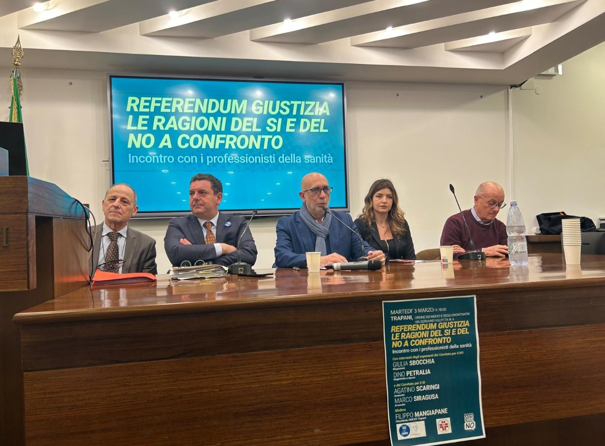 Partecipazione e confronto al convegno sul Referendum Giustizia promosso dall’OMCeO Trapani