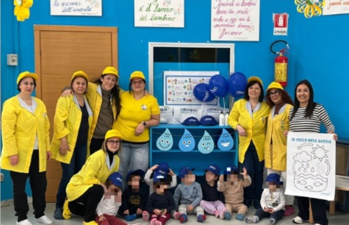 Caltanissetta, Caltaqua incontra i più piccoli: concluso il ciclo di incontri sull’acqua nei nidi d’infanzia della città