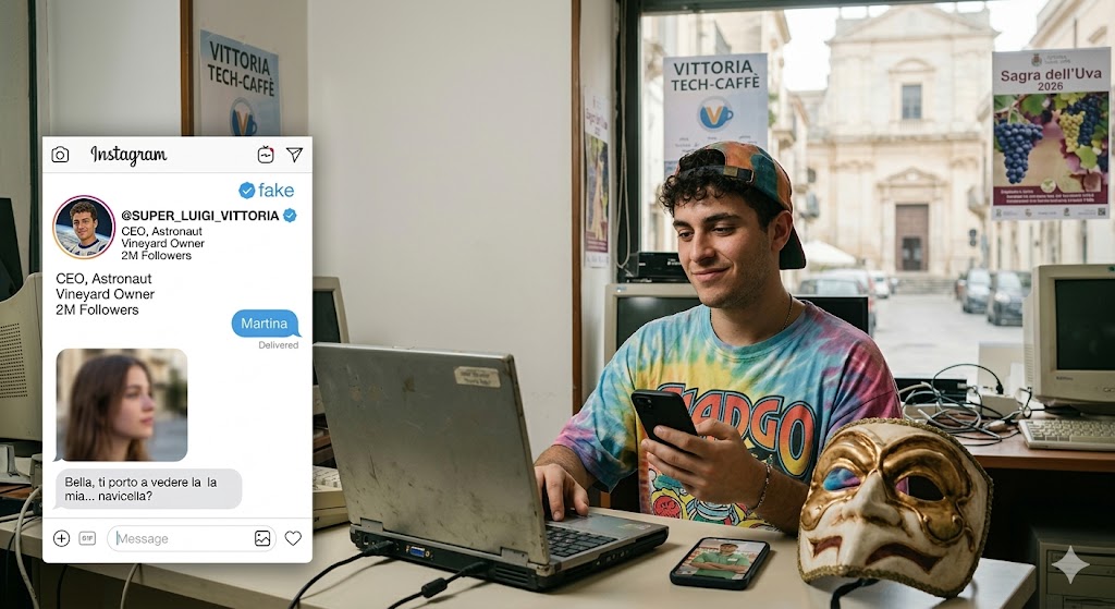 Caltanissetta, aspirante Casanova ‘social’ a giudizio: finge di essere un altro per conquistare il cuore di una ragazza