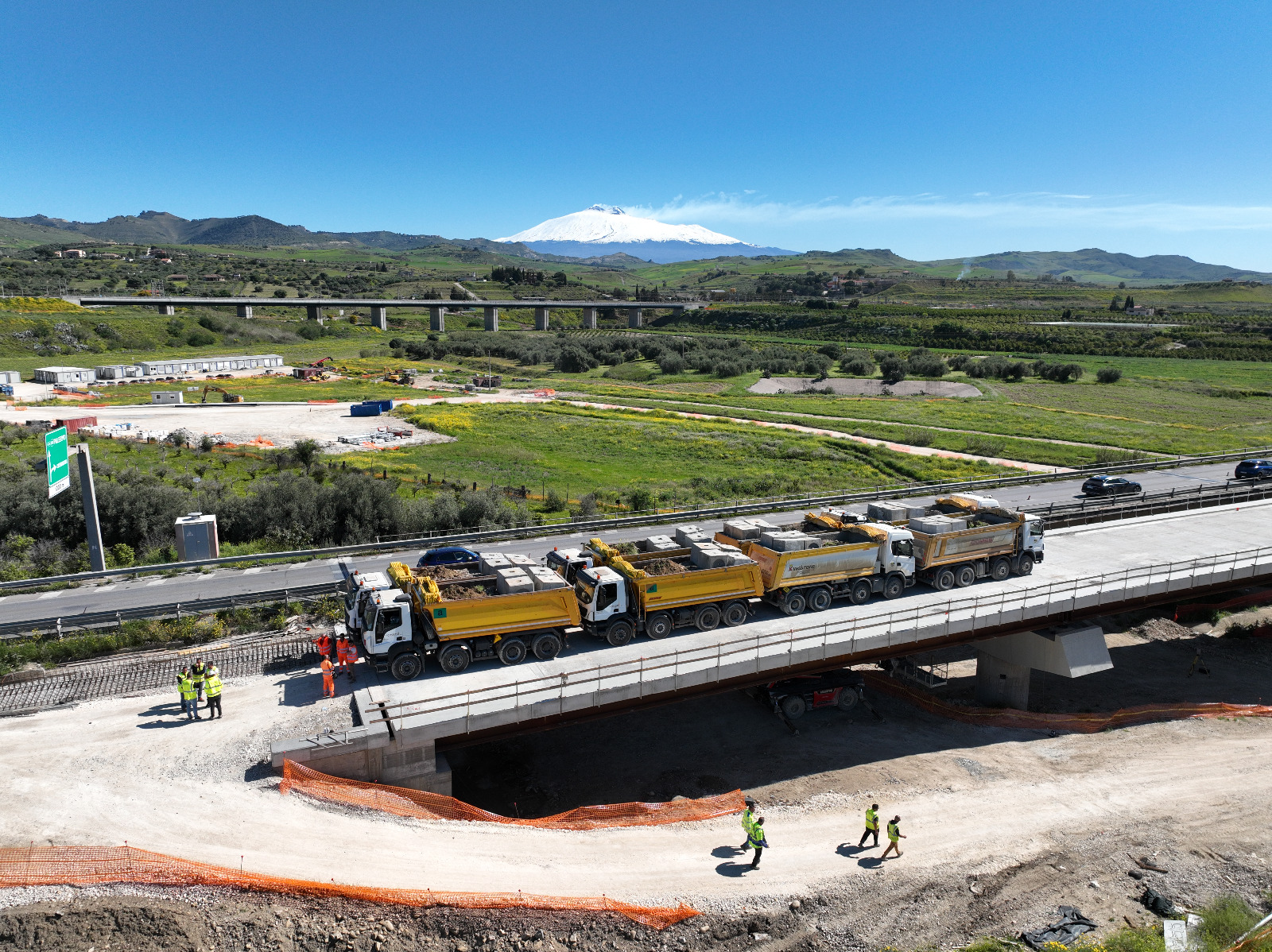 Sicilia, Anas:  A19 Pa-CT, sul viadotto Alfio concluse positivamente le prime prove di carico
