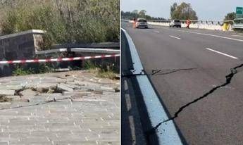 Frana a Petacciato, Italia divisa in due: chiuso un tratto dell’A14, caos su linea ferroviaria