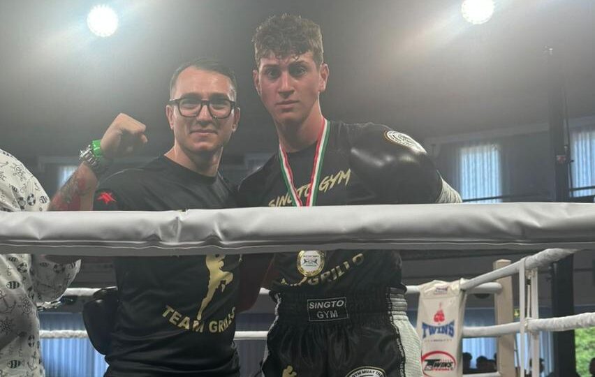 Caltanissetta, l’atleta Matteo Bellone della Syngto Gym conquista la vittoria nella categoria 68 kg K1 rules al galà di sport da ring “Ibleo Fight Night” a Comiso
