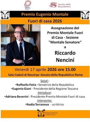 Il Premio ‘Montale Fuori di Casa’ a Riccardo Nencini