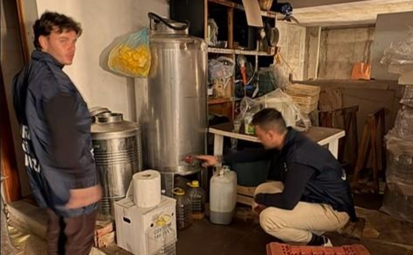 Scoperta e sequestrata dalla GdiF di Agrigento una cantina abusiva in un’azienda agricola di Palma di Montechiaro