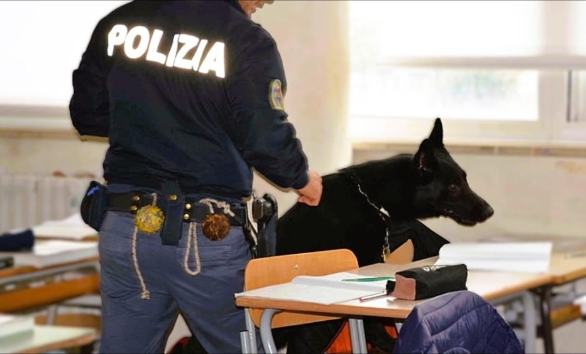 Caltanissetta, controlli antidroga della Polizia in tre istituti scolastici superiori della provincia: sequestri e denunce