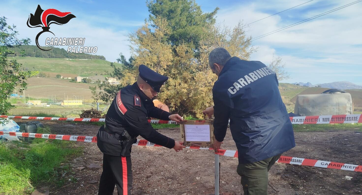 Sequestrata officina per combustione illecita di rifiuti nel Palermitano