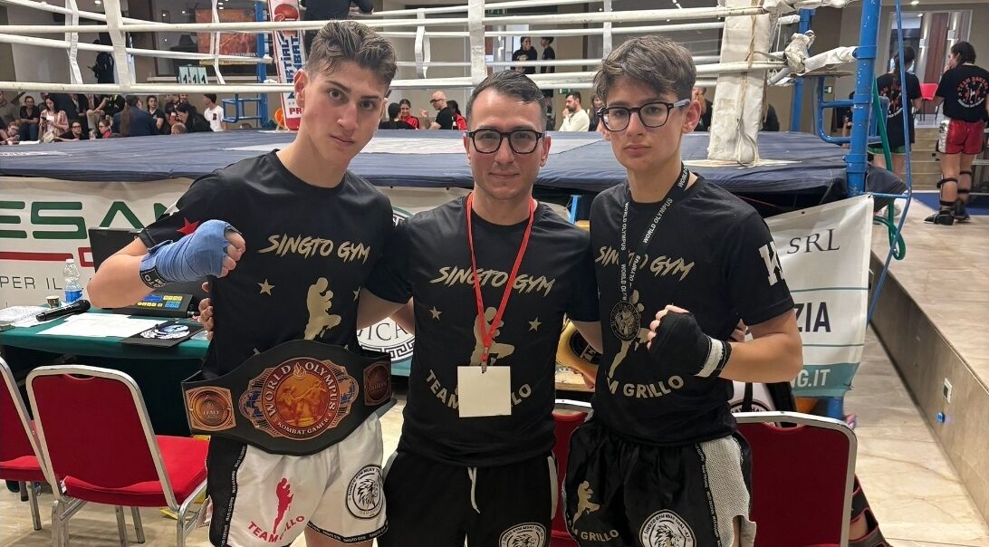 Caltanissetta, grandi risultati per la Singto Gym alla gara World Glaudius Championship: Matteo Bellone vince l’oro mondiale
