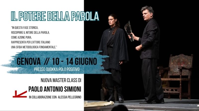 Caltanissetta, l’associazione Colibrì in sinergia con l’attrice Alessia Pellegrino promuove la masterclass “Il potere della parola” di  Paolo Antonio Simioni a Genova