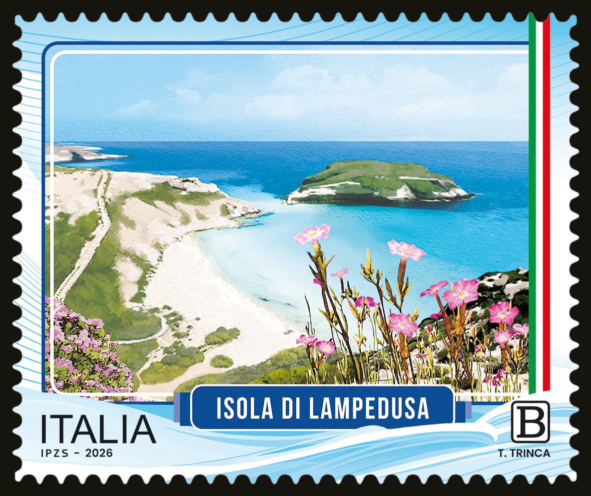 Poste Italiane. L’Isola di Lampedusa protagonista in un francobollo della serie tematica “Il patrimonio naturale e paesaggistico”
