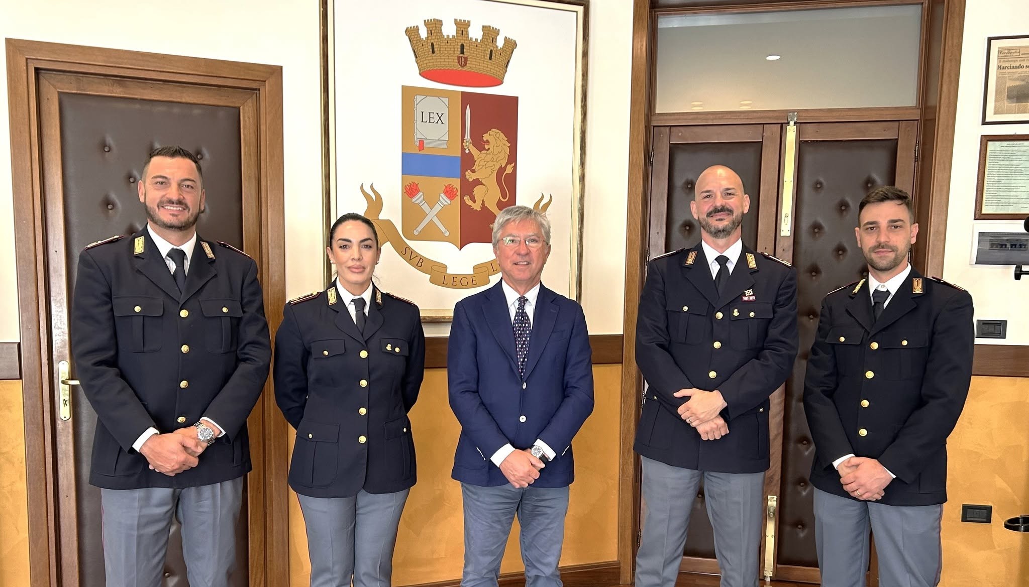 Ricevuti dal Questore quattro neo vice Ispettori della Polizia dello Stato assegnati alla Questura di Caltanissetta
