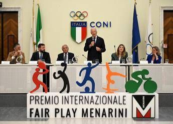 Buonfiglio: “Il Coni è orgoglioso del premio Fair Play Menarini”