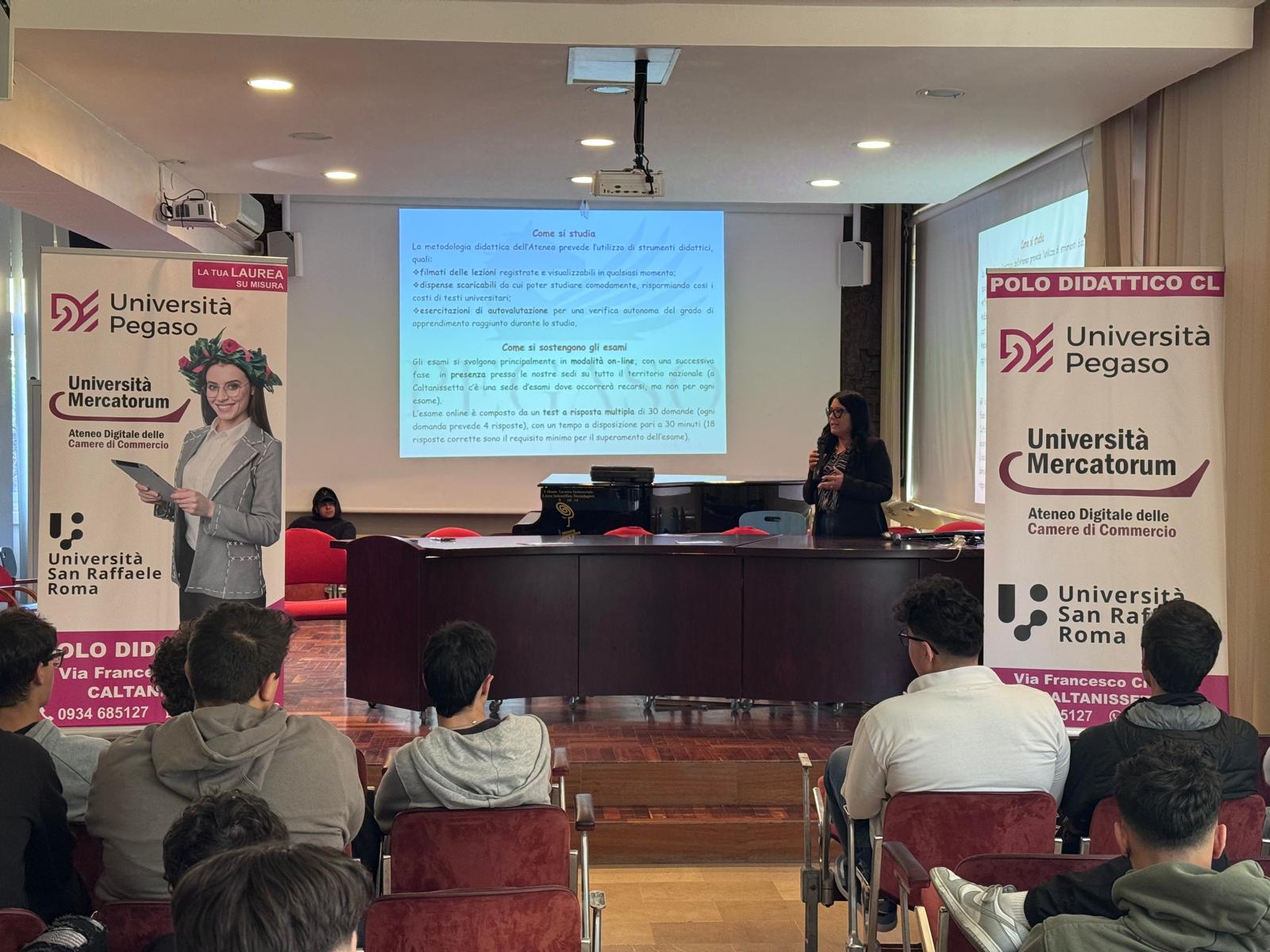 Caltanissetta. Università digitale, il Polo Pegaso, Mercatorum e San Raffaele chiude il tour nelle scuole e guarda al futuro dei giovani nisseni