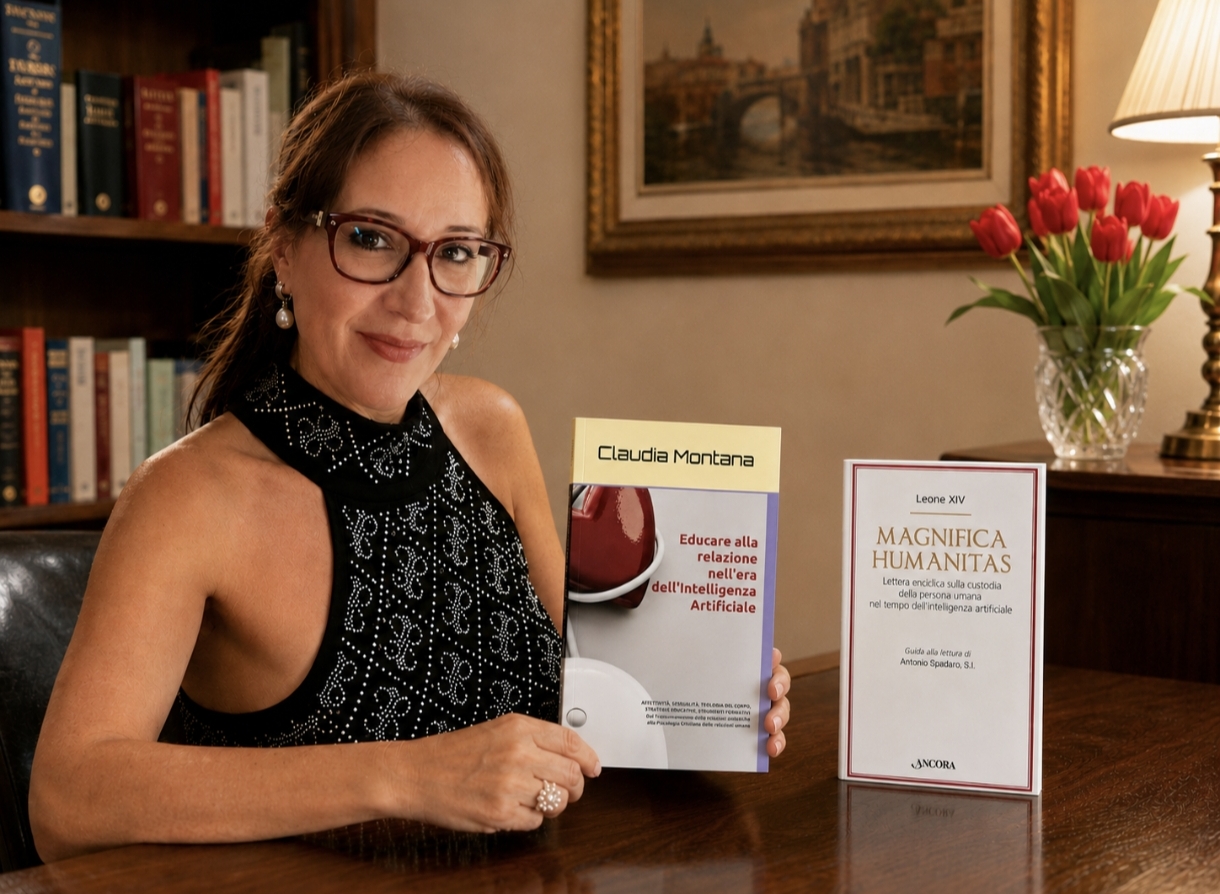 “Educare alla Relazione nell’era dell’Intelligenza Artificiale” non è solo un libro sull’IA, il saggio di Claudia Montana dialoga con il pensiero di Papa Leone