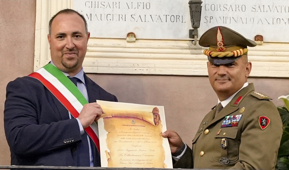 Gravina di Catania, cittadinanza onoraria al 62° Reggimento Fanteria “Sicilia”