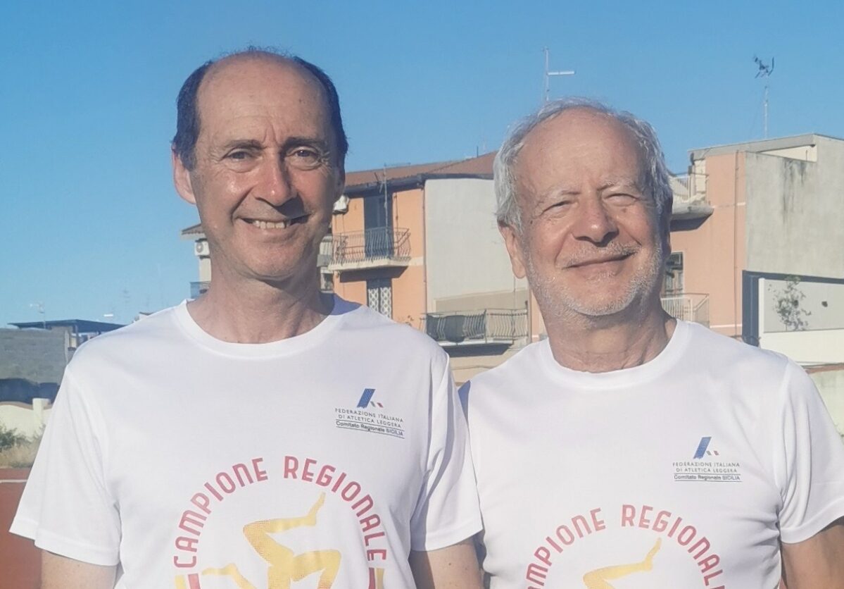 Caltanissetta, il Track Club sul podio ai Regionali Master di Atletica Leggera a Catania: Michele Dell’Utri e Gaetano Mugavero conquistano 4 titoli e un argento
