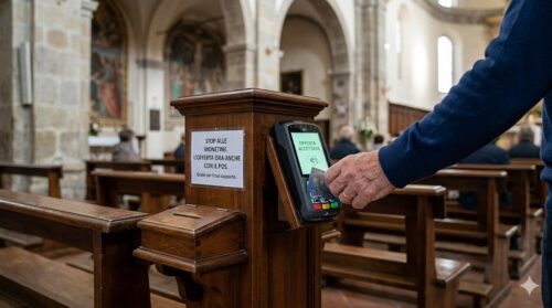 Stop alle monetine in chiesa, l’offerta si fa con il pos