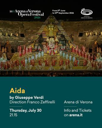 Dal 30 luglio Aida all’Arena di Verona è d’oro nella produzione di Zeffirelli