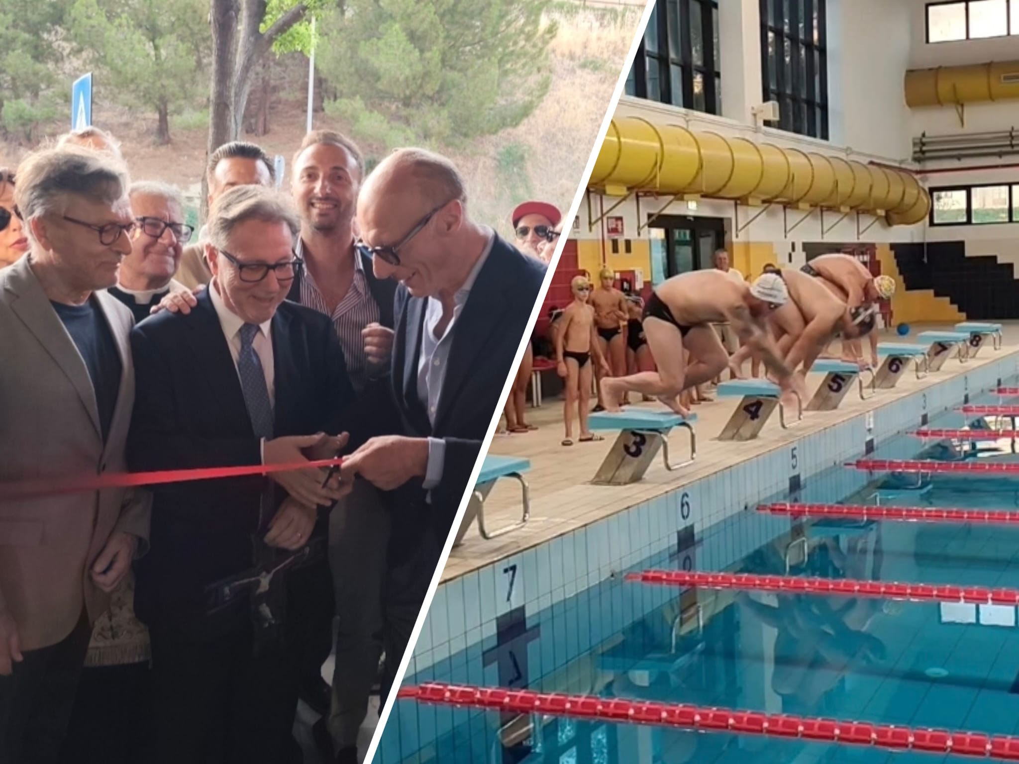 Caltanissetta, dopo sette anni il primo tuffo: la piscina comunale torna finalmente a vivere