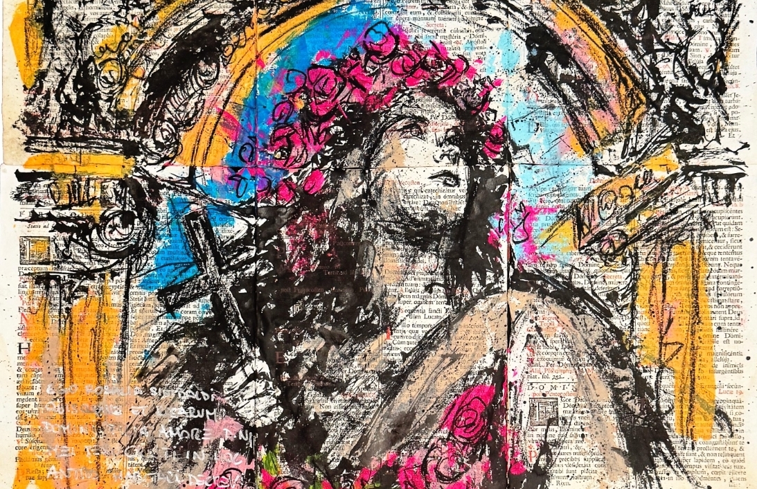 Il volto di Santa Rosalia su un messale del 1700, omaggio dell’artista Nikarte con una mostra a Palermo