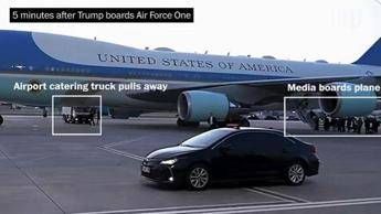 Trump e la falsa partenza sull’Air Force One, il depistaggio del tycoon contro la minaccia dell’Iran