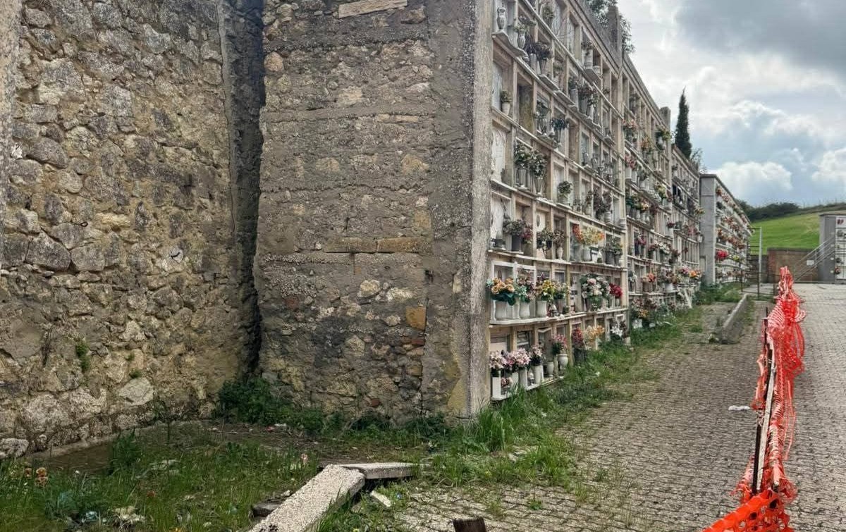 San Cataldo. Avviati i lavori di somma urgenza al Cimitero comunale dopo il recente crollo strutturale