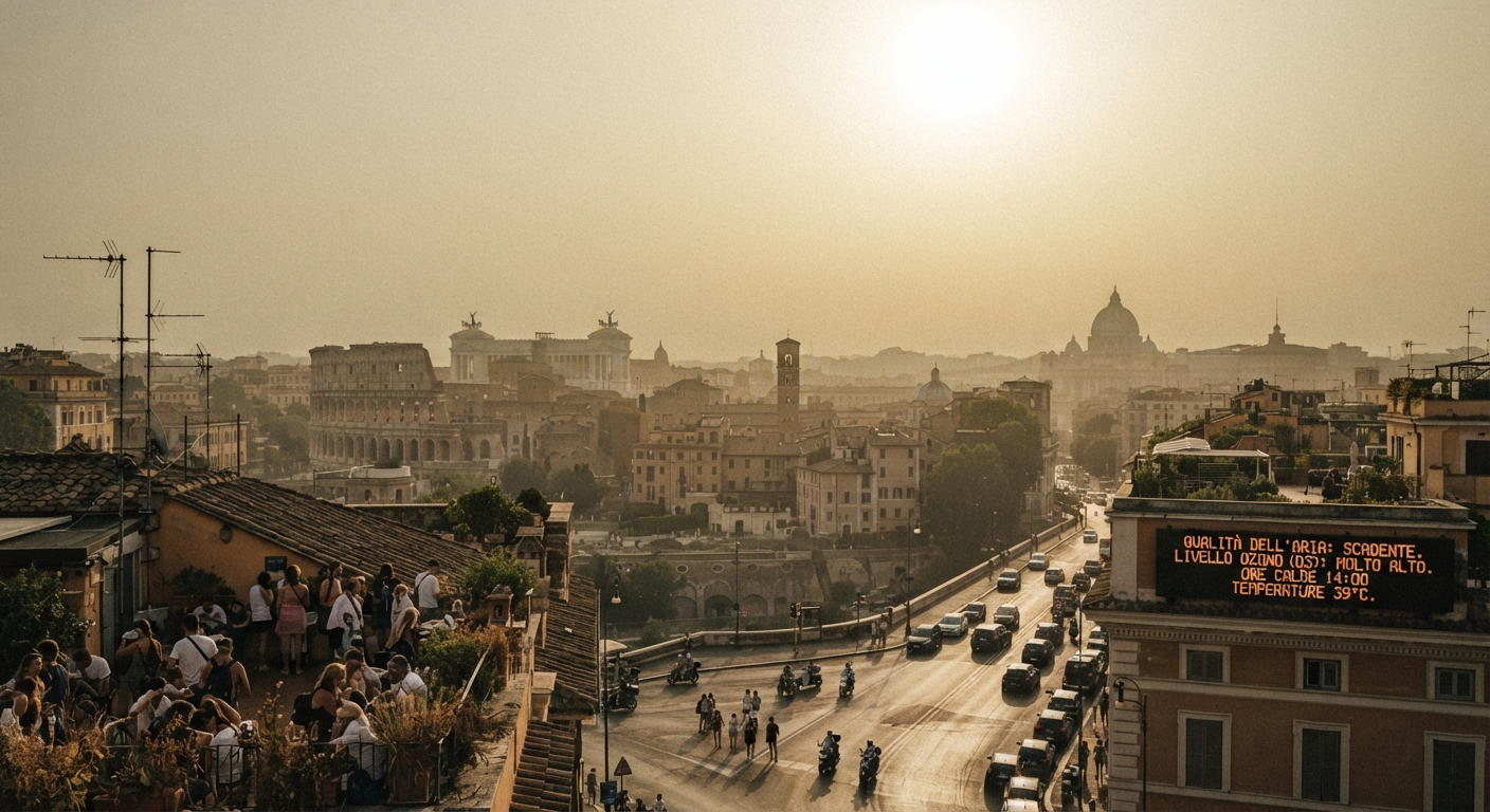 Il caldo dell’estate 2026 ha fatto impennare i livelli di ozono in Italia. Medici per l’ambiente: problemi anche per biossido di azoto e polveri sottili