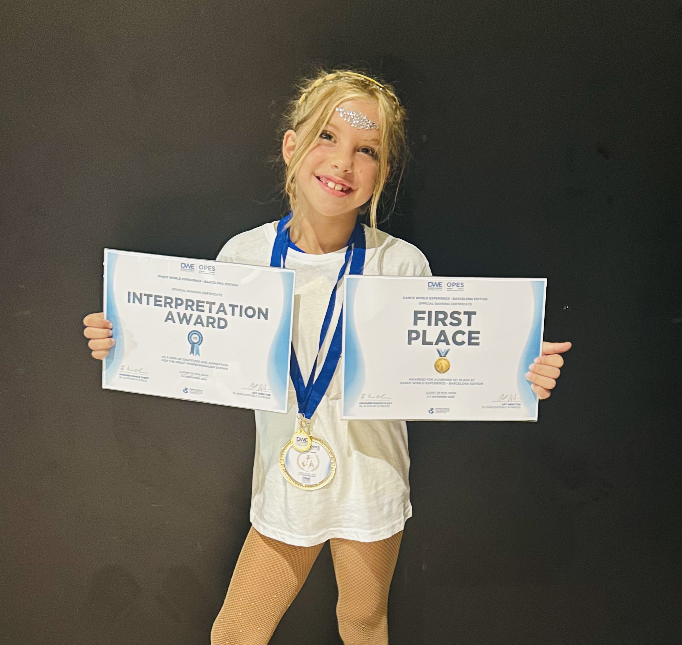 Caltanissetta. La piccola nissena Greta Campisi campionessa internazionale di Danza Aerea in Spagna