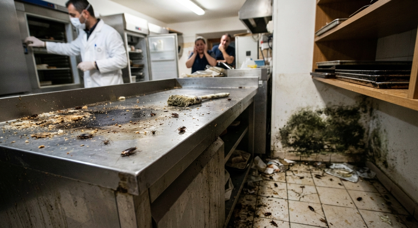 Catania: blatte morte, ragni e muffa in laboratorio pasticceria. Sequestrati 600 kg di alimenti