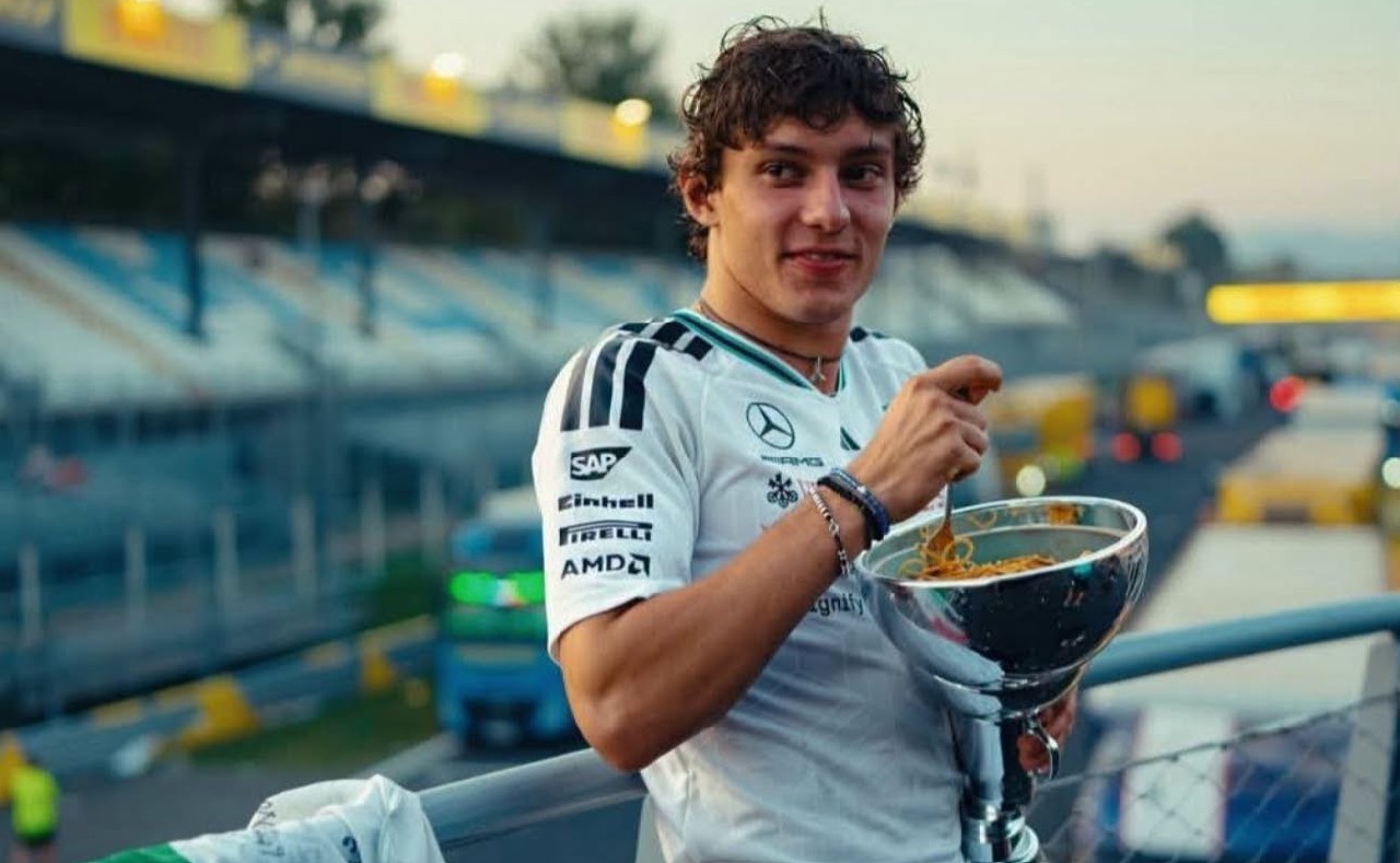 Spaghetti e un kart, la festa all’italiana di Antonelli