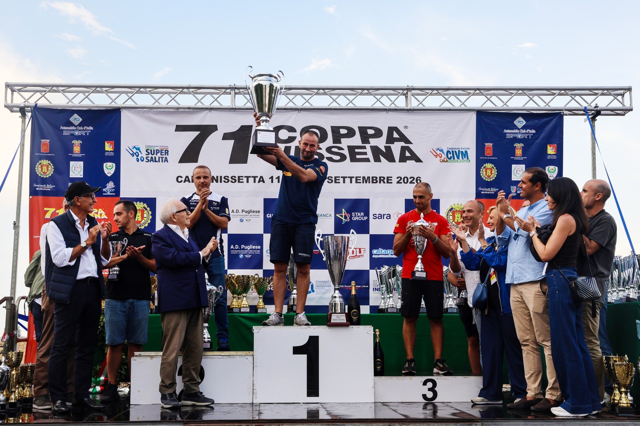 Simone Faggioli vince la Coppa Nissena e conquista il 20° tricolore: sul podio Stefano Di Fulvio e Samuele Cassibba