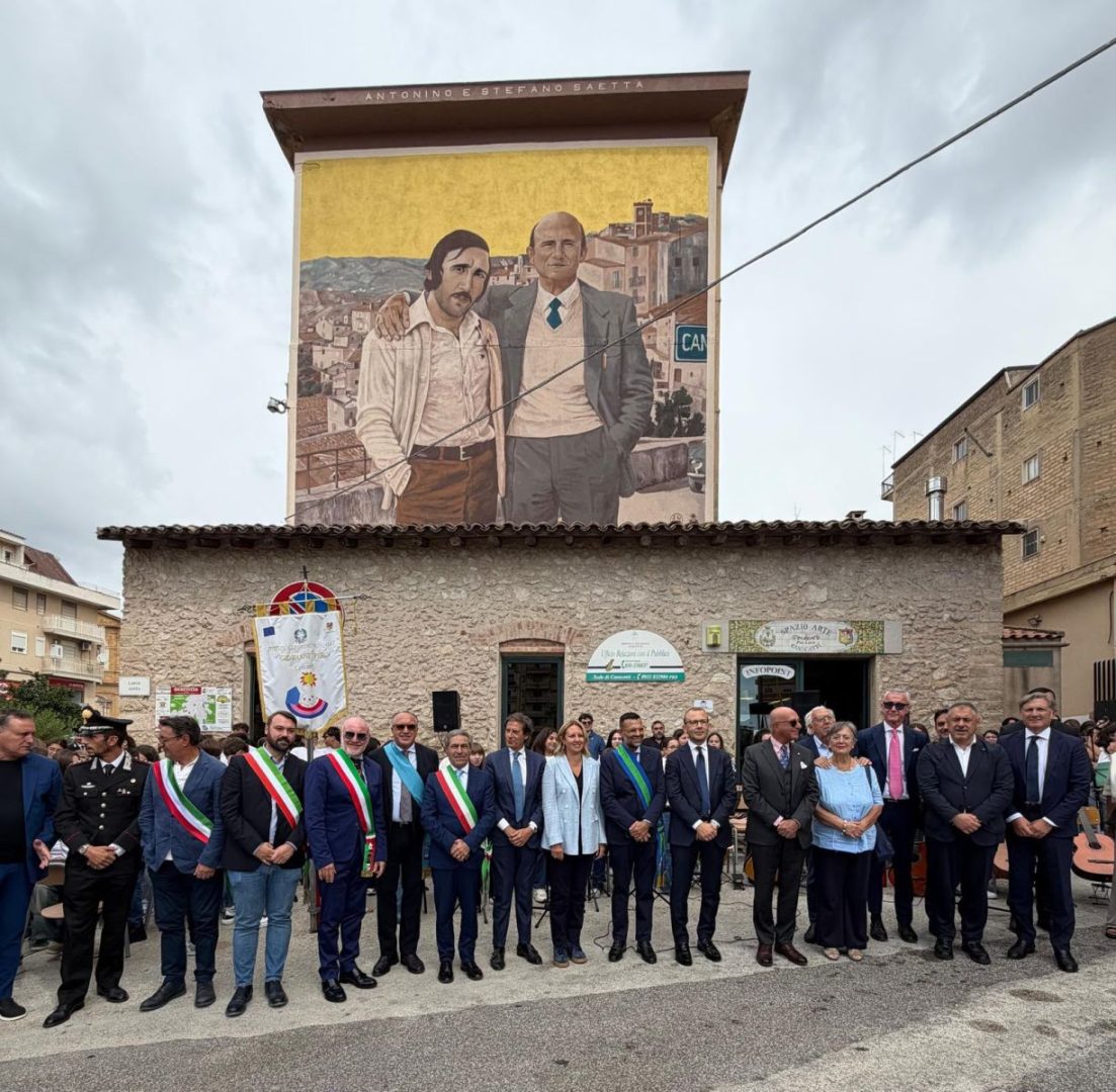 Inaugurato a Canicattì il murale dedicato ad Antonino e Stefano Saetta